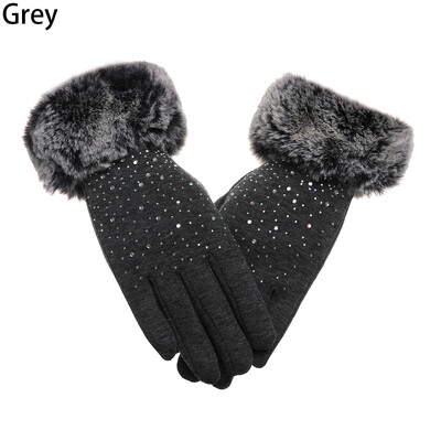 Mănuși de iarnă cu ecran tactil la modă pentru femei, plus catifea, mănuși calde pentru conducere termică, schi rezistente la vânt, cu ecran tactil, mănuși