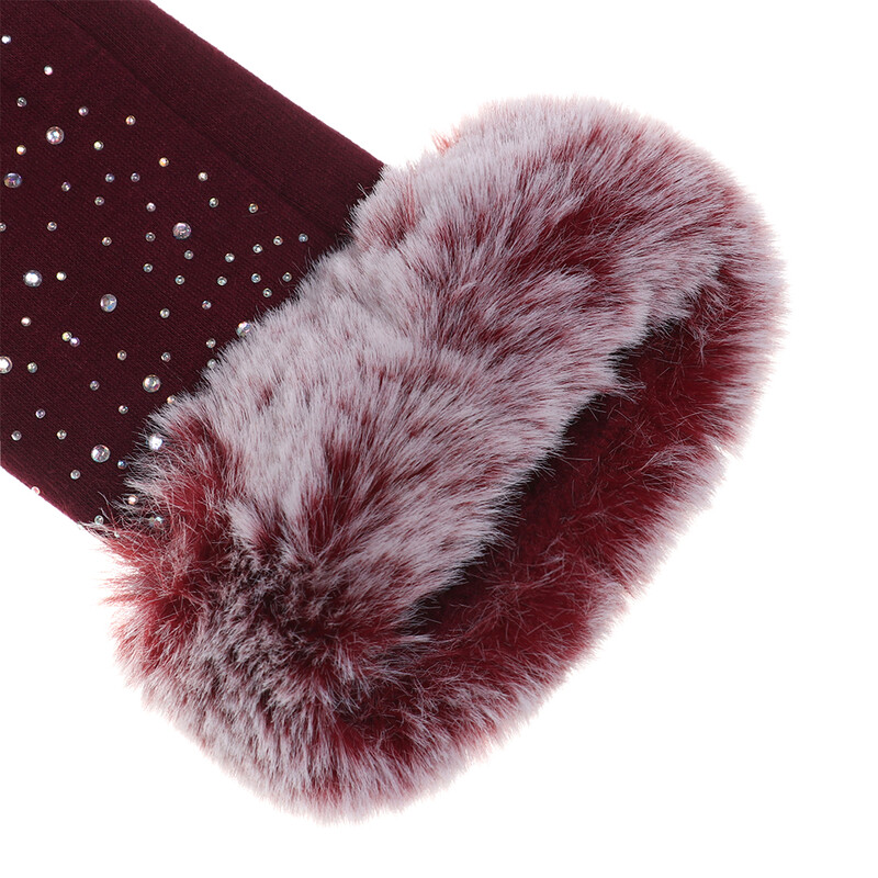 Mănuși de iarnă cu ecran tactil la modă pentru femei, plus catifea, mănuși calde pentru conducere termică, schi rezistente la vânt, cu ecran tactil, mănuși