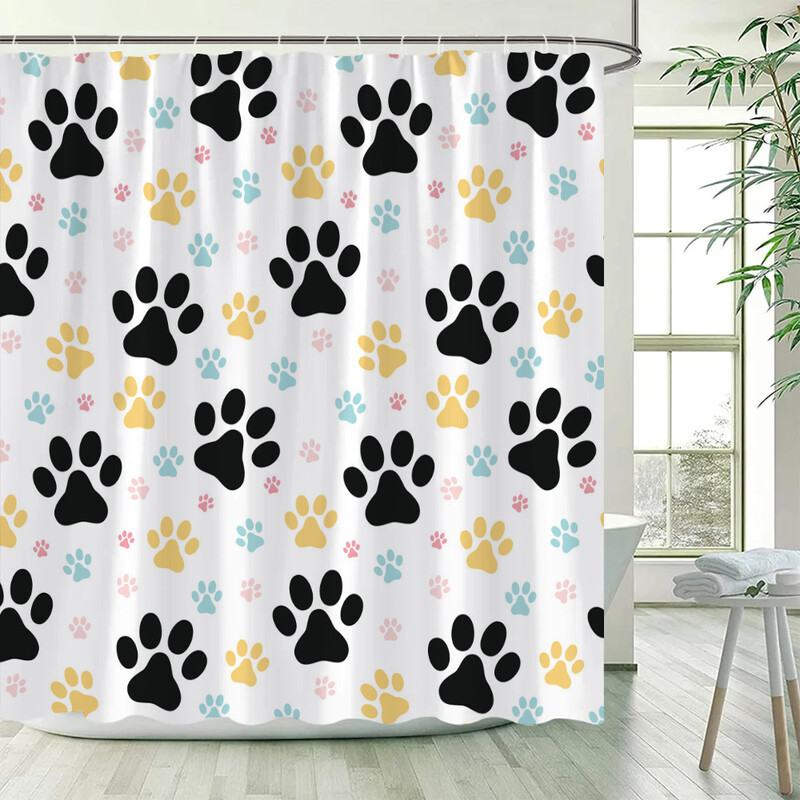 Perdele cu amprentă de animale în baie Accesorii pentru perdea de duș Baie Dormitoare Impermeabil Umbra țesătură pentru casă Produse opace