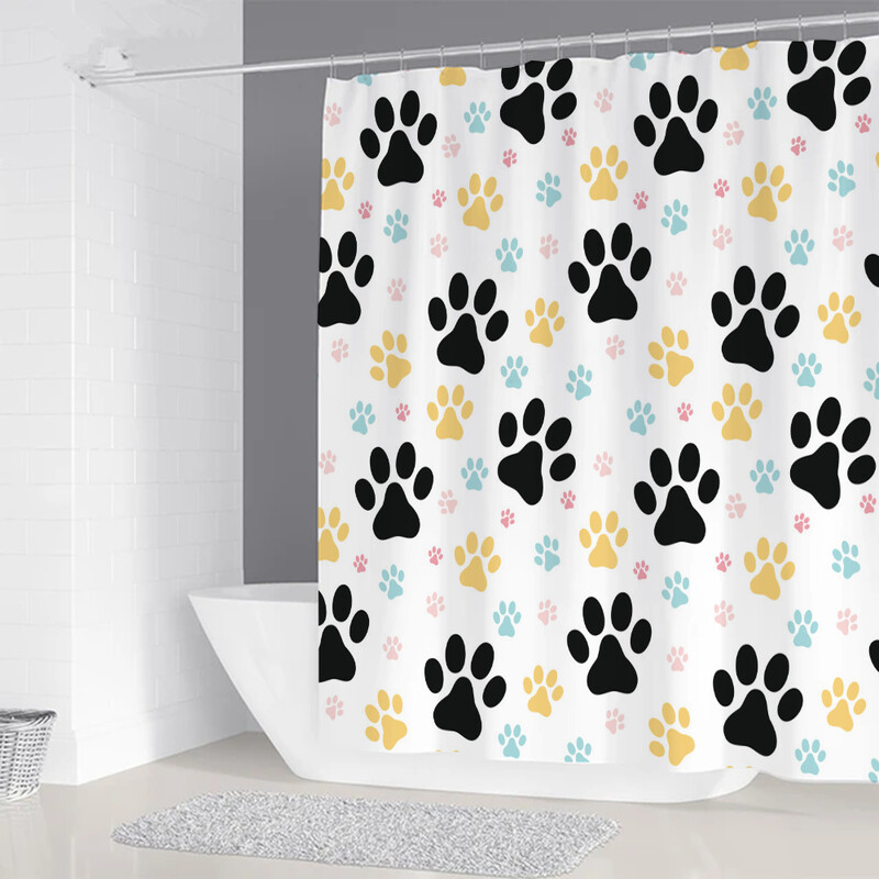 Perdele cu amprentă de animale în baie Accesorii pentru perdea de duș Baie Dormitoare Impermeabil Umbra țesătură pentru casă Produse opace