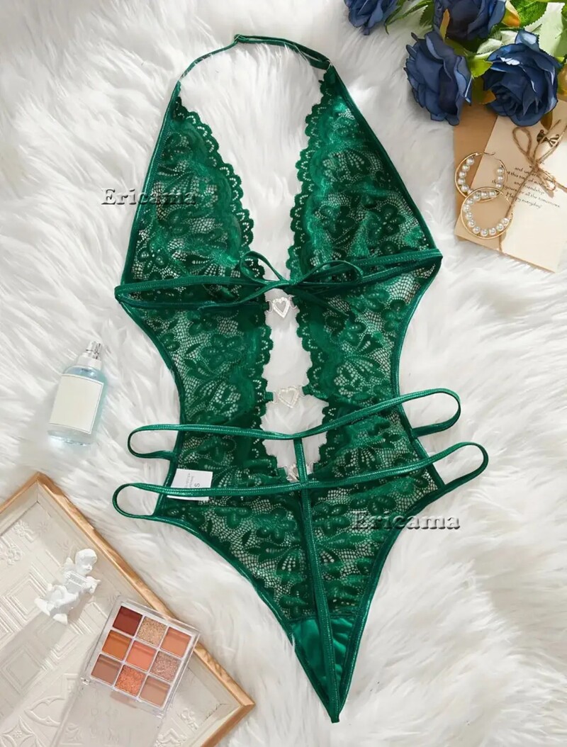 Lenjerie sexy Femeie Dantela Lenjerie de corp transparentă Seturi de slipuri Set de sutien delicat Push Up Breves Seturi de sutiene sexy subțiri erotice Body