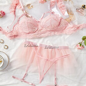 Lenjerie sexy Femei Dantela Lenjerie transparentă Seturi Slip Set Sutien Push Up Breves Seturi Set Sutien Erotic Lenjerie intima sexy