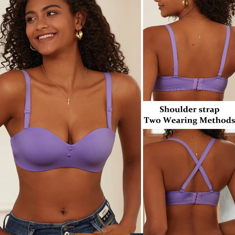 Sutiene sexy fără cusături pentru femei, sutien ajustabil push up fără oțel, lenjerie de corp confortabilă pentru femei, lenjerie de culoare solidă, bralette