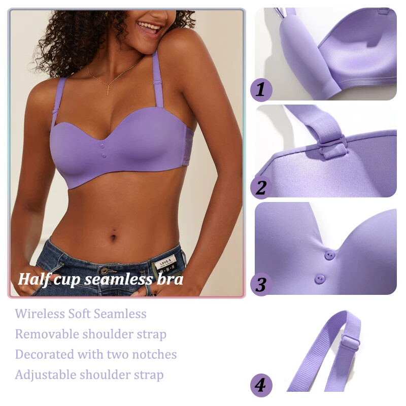 Sutiene sexy fără cusături pentru femei, sutien ajustabil push up fără oțel, lenjerie de corp confortabilă pentru femei, lenjerie de culoare solidă, bralette