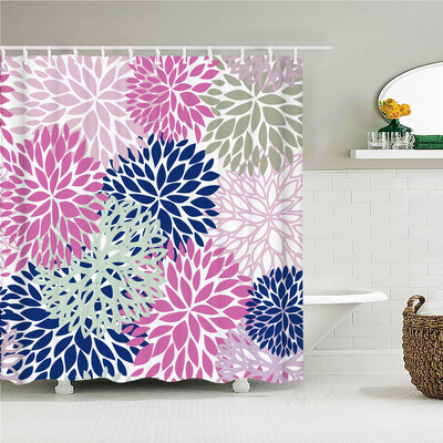 Neperšlampama poliesterio spalvinga dušo užuolaida Moderni spalvota spauda vonios kambario užuolaidai Ilga 180*200cm Dušo užuolaidos Cortina