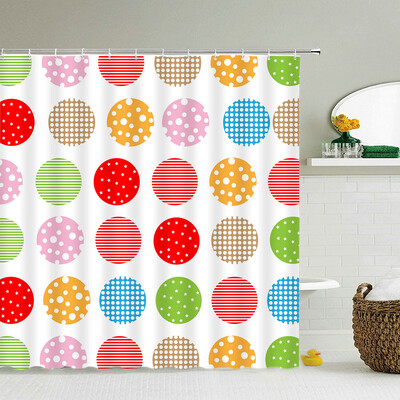 Neperšlampama poliesterio spalvinga dušo užuolaida Moderni spalvota spauda vonios kambario užuolaidai Ilga 180*200cm Dušo užuolaidos Cortina