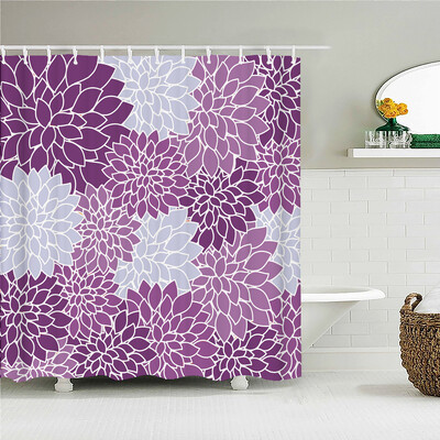 Neperšlampama poliesterio spalvinga dušo užuolaida Moderni spalvota spauda vonios kambario užuolaidai Ilga 180*200cm Dušo užuolaidos Cortina