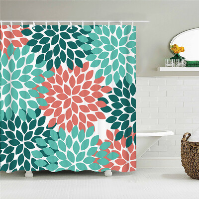 Neperšlampama poliesterio spalvinga dušo užuolaida Moderni spalvota spauda vonios kambario užuolaidai Ilga 180*200cm Dušo užuolaidos Cortina