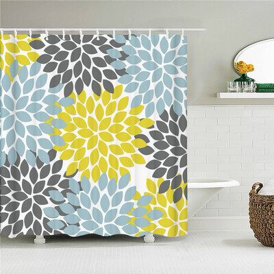 Neperšlampama poliesterio spalvinga dušo užuolaida Moderni spalvota spauda vonios kambario užuolaidai Ilga 180*200cm Dušo užuolaidos Cortina