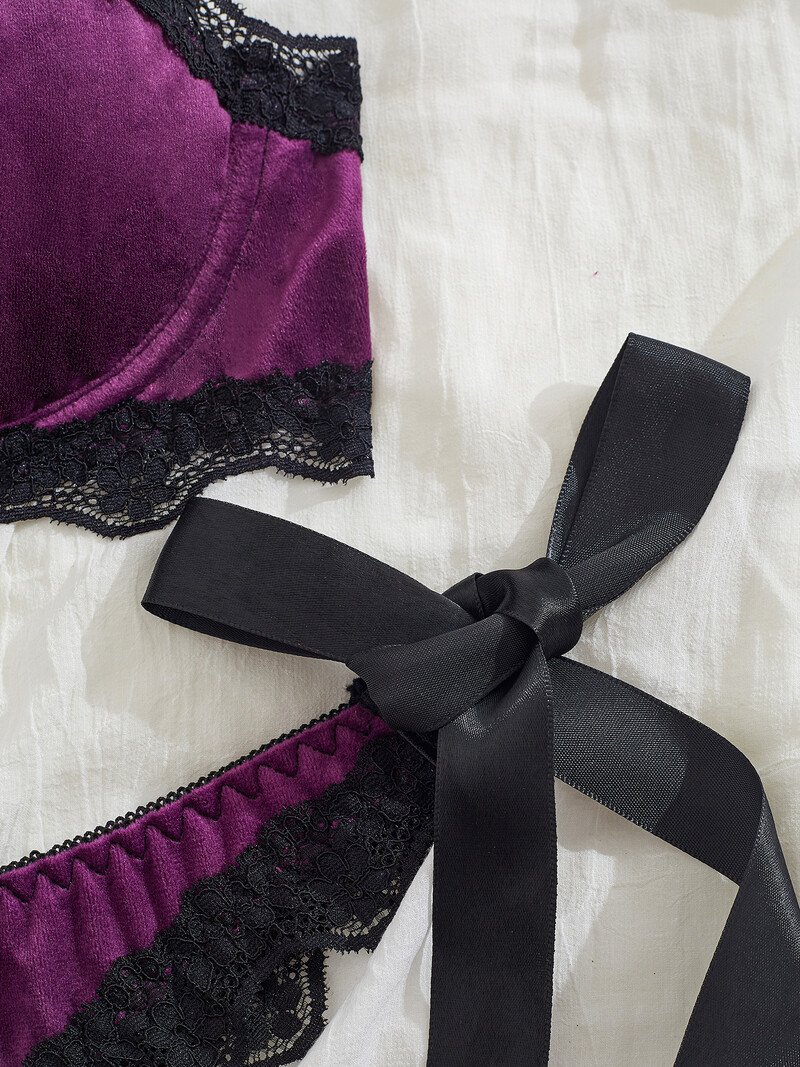 Adulti Doamne Lenjerie sexy pentru lenjerie de corp de dama Dantela rosu vin Sutiene sexy și tanga Set deschis Costume de Halloween pentru femei