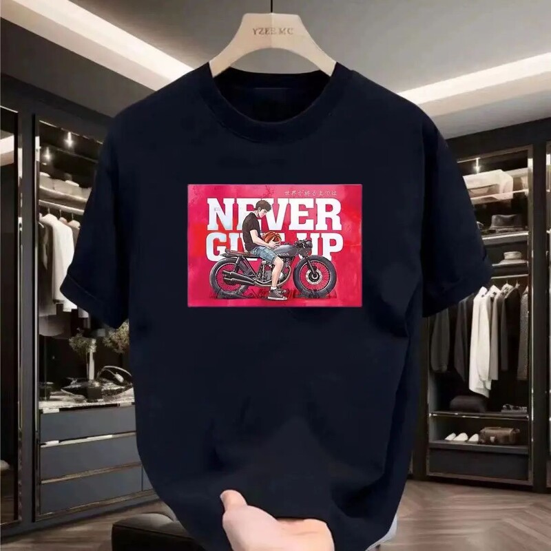 Tricou cu mâneci scurte din bumbac pentru bărbați și femei noi, tricou largi cu imprimeu Harley retro american Rock pentru motociclete