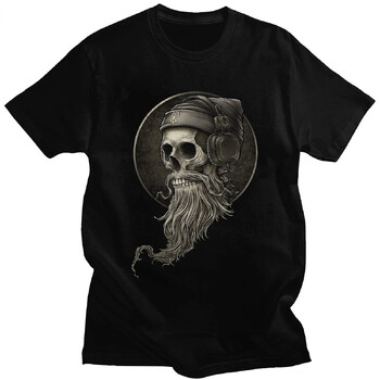 2024 за мъже Pure Viking Berserker T-shirt Графични тениски Men Winya Skull Beard T Shirt Gothic Tee Fitted Clothing Y2k