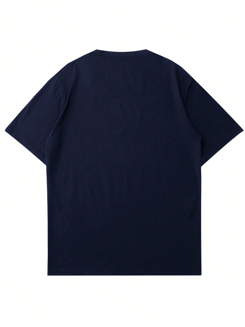 Vīriešu 100% kokvilnas vasaras brīvs un ērts Bird Graphic apdrukāts slim fit ikdienas sporta T-krekls ar apaļu kakla izgriezumu ar īsām piedurknēm