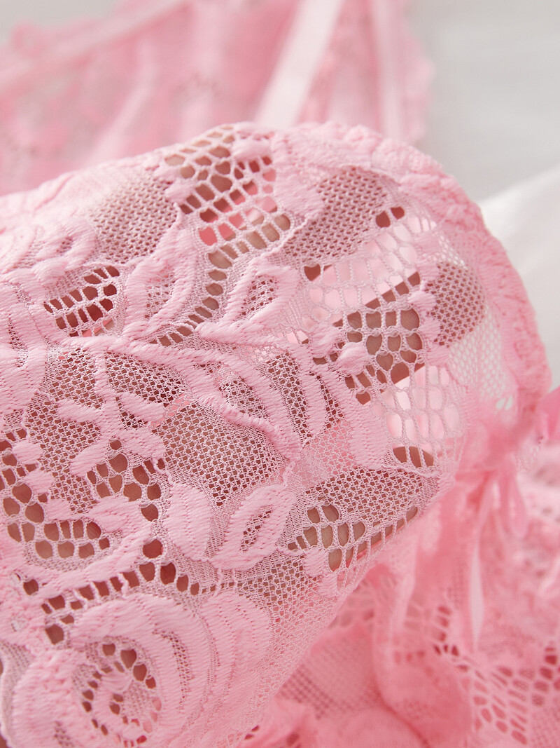 Seksikas naistepesukomplekt Erootiline rinnahoidja öösärk Seksikas pitsist magamisriietus Solid õhukesed pehmed kleidid V-kaelusega Täislibisevad magamisriided ja kleidid