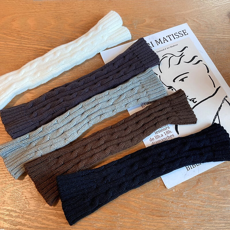 Mīksti sieviešu garie cimdi bez pirkstiem Sieviešu cimds Lolita Kawaii dūrainis ziemas siltāks trikotāžas rokas piedurknes meitenēm panku gotikas cimdi