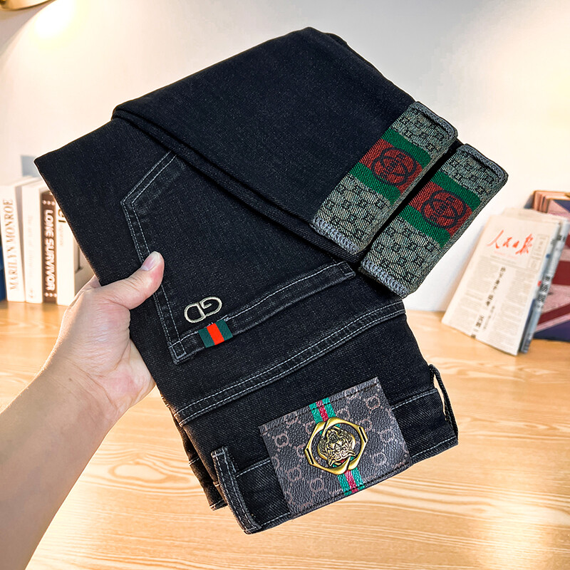 Skinny Vintage Slim Fit Straight Kāju Džins Vīriešu Stretch Regulāras Bikses Unisex Flex Viduklis Komforts Ikdienas rudens Modes Džinsa bikses