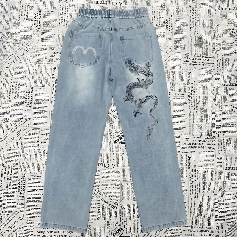 Traperice s vezom za muškarce Odjeća Ulična moda Hip Hop Vintage muške traperice Opuštene ležerne široke traperice u struku Muške hlače