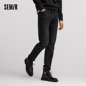 Semir Jeans Men 2024 Winter New Slimming Skinny Pants Παντελόνι με φλις επένδυση Ευέλικτο τζιν παντελόνι