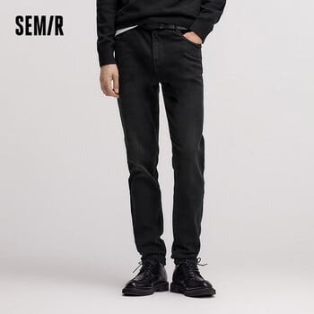 Semir Jeans Men 2024 Winter New Slimming Skinny Pants Παντελόνι με φλις επένδυση Ευέλικτο τζιν παντελόνι