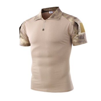 Πουκάμισο Camo Tactical κοντό μανίκι Quick Dry Combat T-shirt Ανδρικό μπλουζάκι παραλλαγής Στρατιωτικό Στρατό Μπλουζάκια πεζοπορίας για υπαίθριο κυνήγι