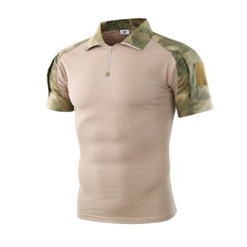 Πουκάμισο Camo Tactical κοντό μανίκι Quick Dry Combat T-shirt Ανδρικό μπλουζάκι παραλλαγής Στρατιωτικό Στρατό Μπλουζάκια πεζοπορίας για υπαίθριο κυνήγι