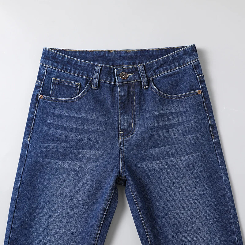 Kokvilnas Vīriešu Džinsi Džinsu Bikses Zīmols Klasisks Apģērbs Kombinezons Taisnas Bikses Vīriešiem Melns Oversize Liels Izmērs 35 40 42 44 46