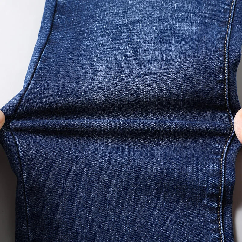 Kokvilnas Vīriešu Džinsi Džinsu Bikses Zīmols Klasisks Apģērbs Kombinezons Taisnas Bikses Vīriešiem Melns Oversize Liels Izmērs 35 40 42 44 46