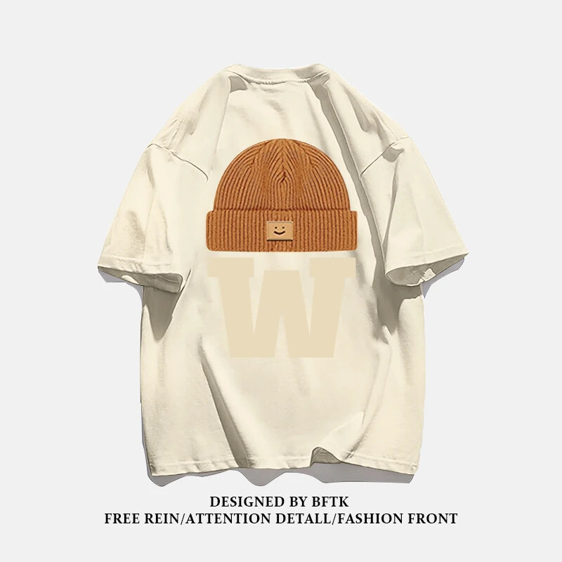 Vasaras modes smagsvara retro vīriešu angļu burti ar 100% kokvilnas apdruku ar apaļu kakla izgriezumu Augstas kvalitātes ikdienas fitnesa ielas T-krekls