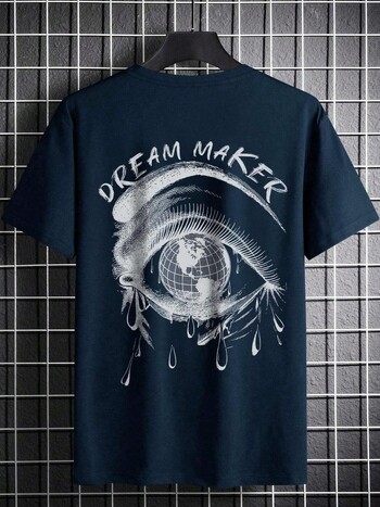 Dream Maker Δακρυσμένη Γη με εκτύπωση T-shirt Ανδρικά ρούχα Καλοκαιρινά φαρδιά μπλουζάκια από βαμβακερό μπλουζάκι casual Street Μπλουζάκια Hip Hop Oversize Tshirt