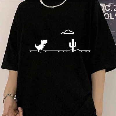 Mozaik Igra Kaktus Mali Dinosaurus Otisci Muške majice Kreativnost Ulične Smiješne Kratkih rukava Ležerne sve matematičke muške odjeće