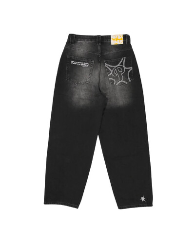 Tänavarõivad PROTECT Jeans Y2K meeste püksid Harajuku Hip Hop Letter Tikand Vintage Brown Baggy Teksad Kõrge vöökohaga laia säärega püksid