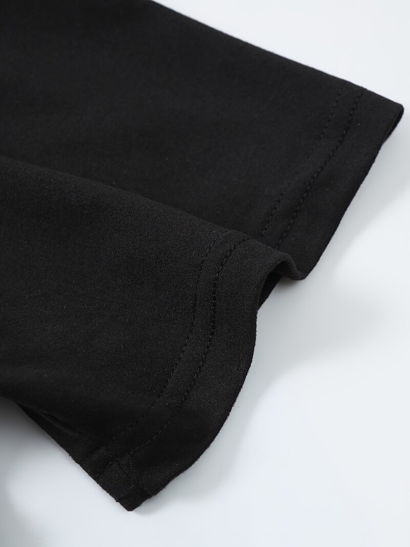 Muška ljetna ležerna majica kratkih rukava veličine 100% pamuk s printom slova i okruglim izrezom