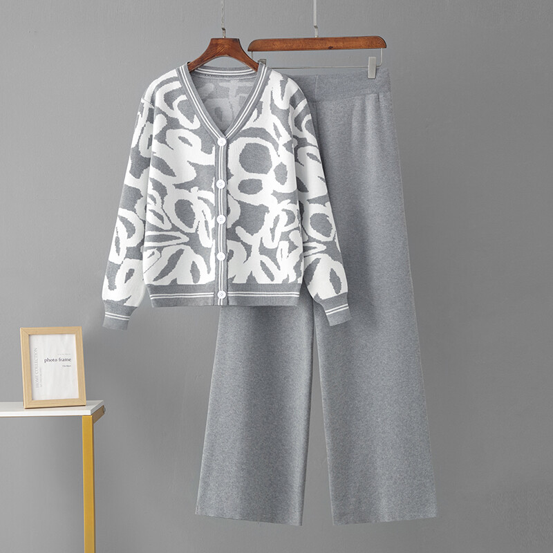 HLBCBG ikdienas vasaras treniņtērps sievietēm divdaļīgs komplekts ar īsām piedurknēm, trikotāžas divdaļīgs sieviešu komplekts ar šķēlumu, platas kājas bikšu pieskaņošanas komplekti