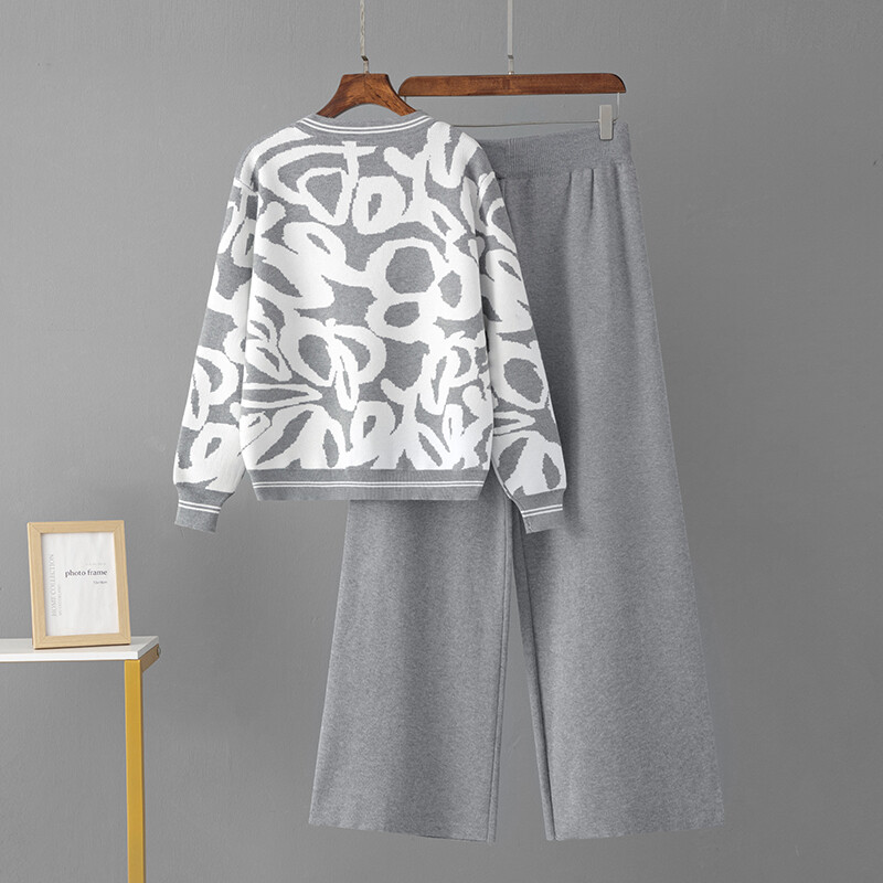 HLBCBG ikdienas vasaras treniņtērps sievietēm divdaļīgs komplekts ar īsām piedurknēm, trikotāžas divdaļīgs sieviešu komplekts ar šķēlumu, platas kājas bikšu pieskaņošanas komplekti