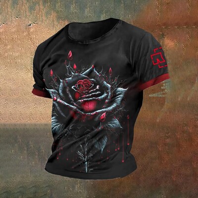 2024. gada vīriešu galvaskausa apdruka 3D T-krekls Ielu ikdienas brīvs, radošs šausmu, liela izmēra topi ar īsām piedurknēm T-krekli Ikdienas ielas apģērbs