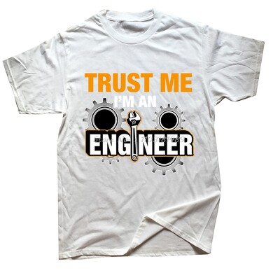 Smiješna izreka Trust Me I Am An Engineer Majice s slovima Muške štreberske Majice s slovima Programer Streetwear Majica kratkih rukava s O-izrezom