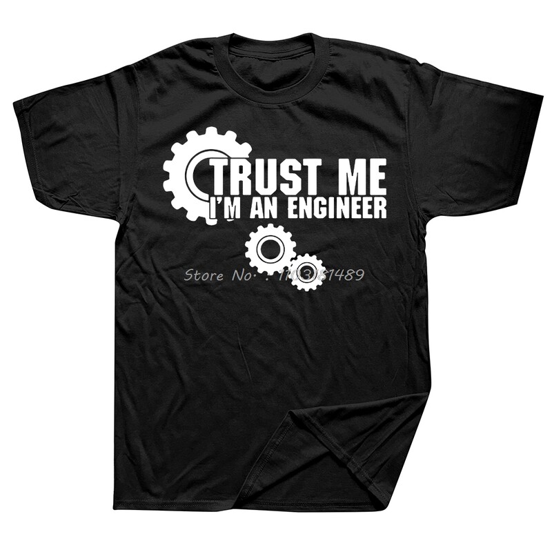 Smiješna izreka Trust Me I Am An Engineer Majice s slovima Muške štreberske Majice s slovima Programer Streetwear Majica kratkih rukava s O-izrezom