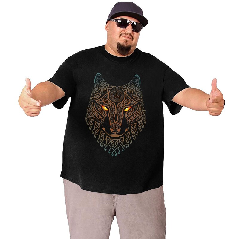 Jaunums T-krekls lielam un garam vīrietim Liela izmēra T krekli Kokvilna Melna Top Tees Graphic Tees 6XL 5XL 4XL 3XL