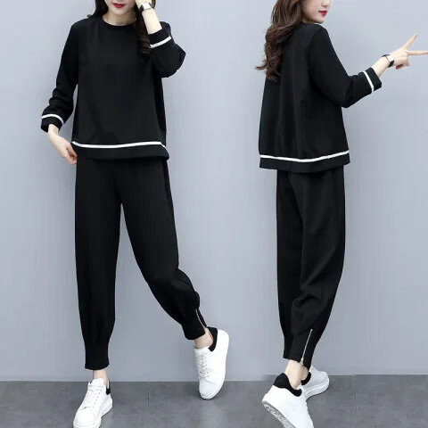 2022. aasta kevad-sügis uues stiilis korea avar salendav naiste rõivakomplekt Moodne väike jalatsite kleit