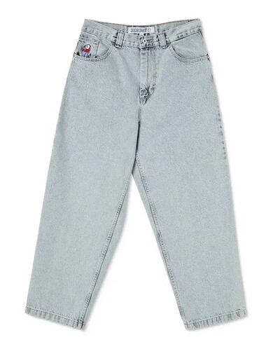 Hip Hop Big Boy Jeans Y2K Hlače Streetwear Gothic Cartoon Vez Retro Plave Baggy Jeans Punk Rock Široke hlače visokog struka