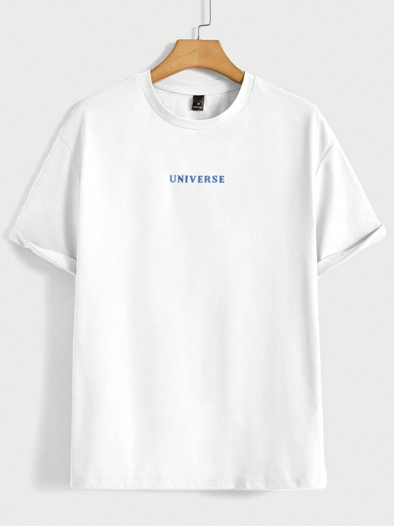 Usu endasse Universum Naljakas graafiline meeste T-särk Puuvillane vabaaja lühikeste varrukatega mood hingav lahtine, suur T-särk