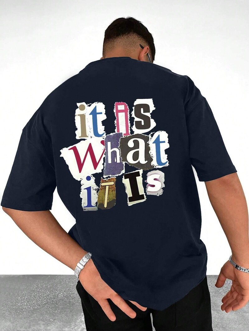 It Is What It Is Burtu Grafika Vīriešu Tkrekls Vasaras Kokvilnas Modes Lielizmēra Apģērbi Ikdienas Hip Hop Topi Brīvi Mīksts T-krekls