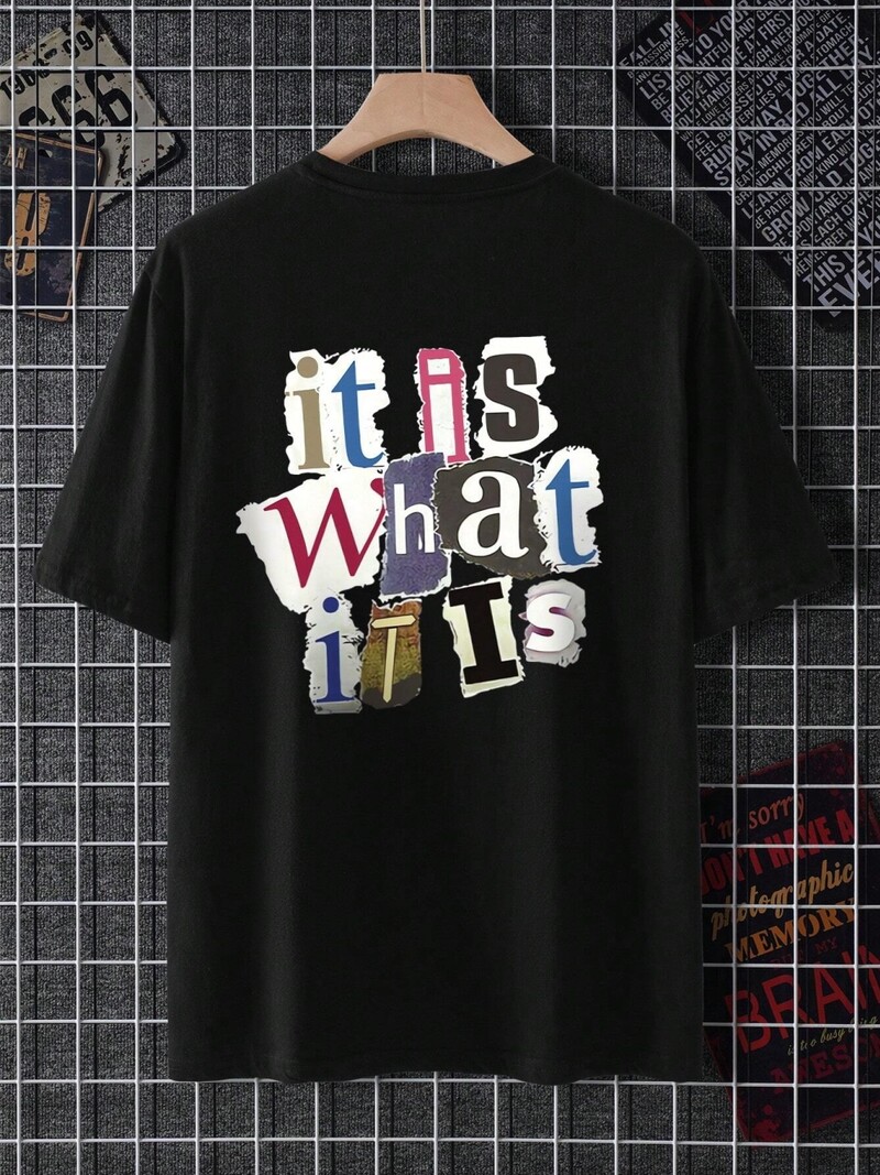 It Is What It Is Burtu Grafika Vīriešu Tkrekls Vasaras Kokvilnas Modes Lielizmēra Apģērbi Ikdienas Hip Hop Topi Brīvi Mīksts T-krekls
