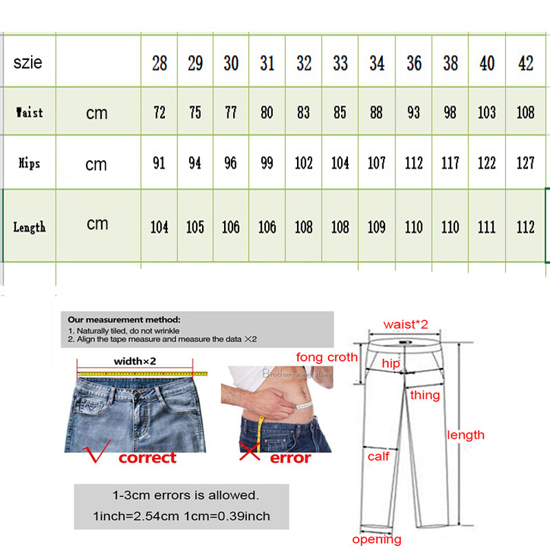 Мъжки червени бели черни модни дънки, тънки еластични дънкови панталони с молив, дупки, ежедневни класически панталони, универсална марка, голям размер