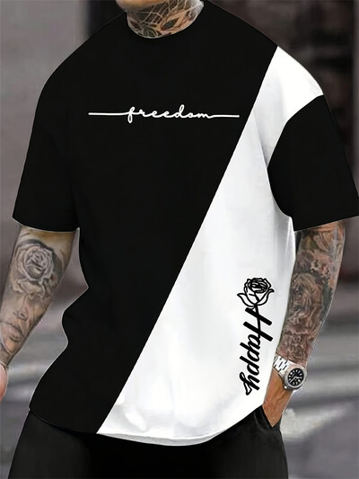 One Love Rasta Jamaican Reggae Style Мъжка тениска Лятна ежедневна ежедневна мъжка тениска Улична мода на открито Мъжко горнище с къс ръкав