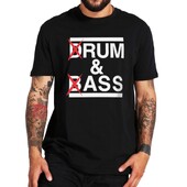 Smieklīgi Drum And Bass T krekls Rum And Ass Lovers Jokes Y2k ar īsām piedurknēm 100% kokvilna, mīksta unisex O veida kakla vasaras T-krekli ES izmēra