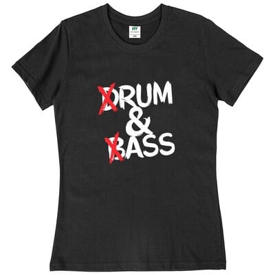 Smieklīgi Drum And Bass T krekls Rum And Ass Lovers Jokes Y2k ar īsām piedurknēm 100% kokvilna, mīksta unisex O veida kakla vasaras T-krekli ES izmēra