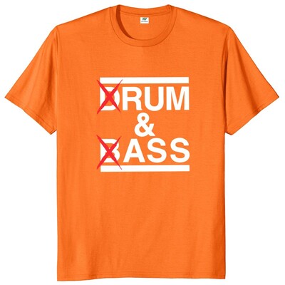 Smieklīgi Drum And Bass T krekls Rum And Ass Lovers Jokes Y2k ar īsām piedurknēm 100% kokvilna, mīksta unisex O veida kakla vasaras T-krekli ES izmēra