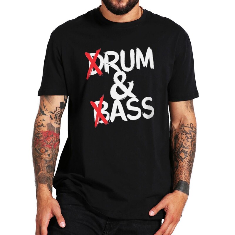 Smieklīgi Drum And Bass T krekls Rum And Ass Lovers Jokes Y2k ar īsām piedurknēm 100% kokvilna, mīksta unisex O veida kakla vasaras T-krekli ES izmēra