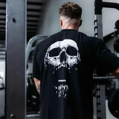 CBUM póló Gym Fitness póló Bő, túlméretezett pamut férfi rövid ujjú sportpólók Nyári edzés edzés kocogás női felsők
